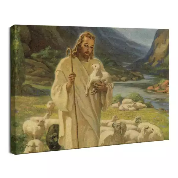 Obraz drukowany na płótnie Jezus Dobry Pasterz