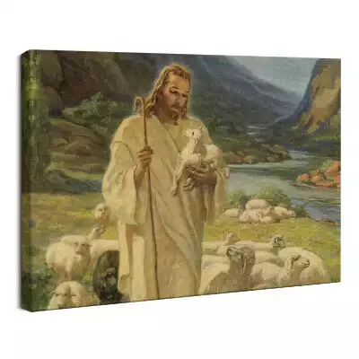 Obraz drukowany na płótnie Jezus Dobry Pasterz