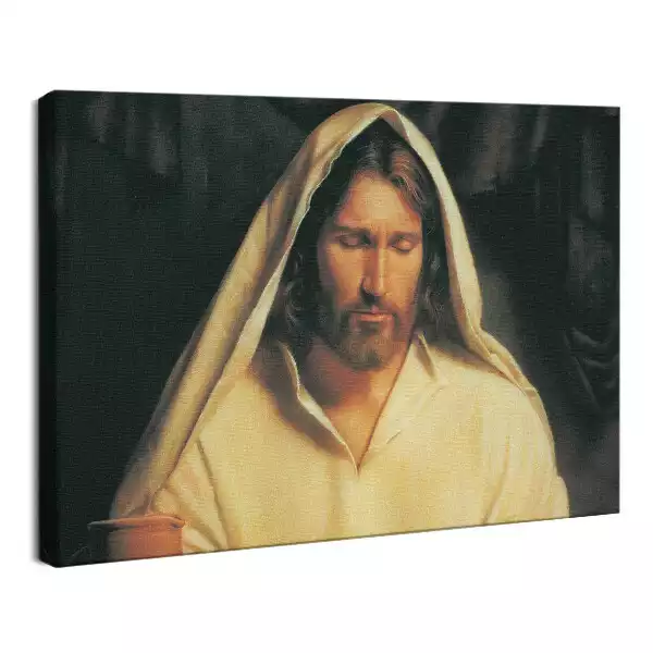 Obraz drukowany na płótnie Chrystus Jezus Łamiący Chleb