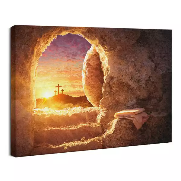 Obraz drukowany na płótnie Grota Krzyż Odkupienie Bóg