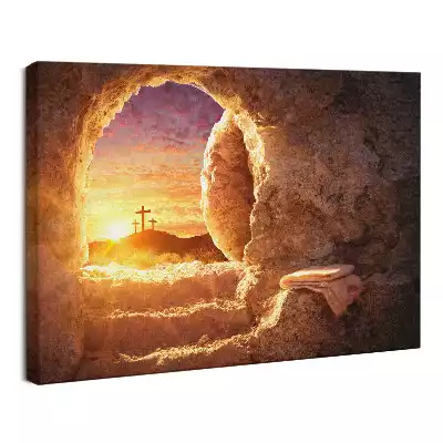 Obraz drukowany na płótnie Grota Krzyż Odkupienie Bóg