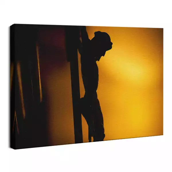 Obraz drukowany na płótnie Krzyż i Chrystus