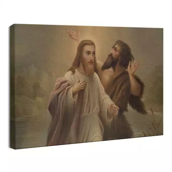 Obraz drukowany na płótnie Chrzest Święty Jezusa