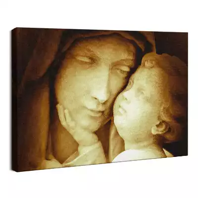 Obraz drukowany na płótnie Rzeźba Maryi z Jezusem