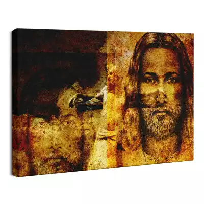 Obraz drukowany na płótnie Wizerunek twarzy Jezusa