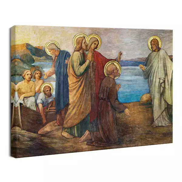 Obraz drukowany na płótnie Cud Jezusa u rybaków
