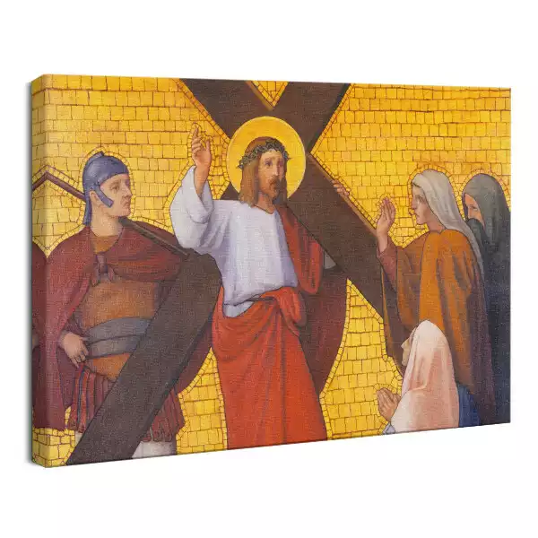 Obraz drukowany na płótnie Jezus spotyka kobiety jerozolimskie