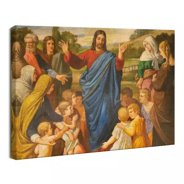 Obraz drukowany na płótnie Jezus Chrystus wśród dzieci