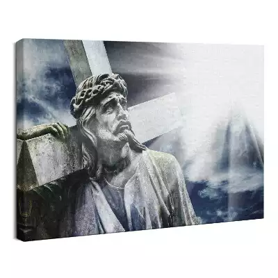 Obraz drukowany na płótnie Kamienna statua Jezusa Chrystusa