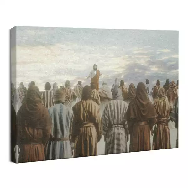 Obraz drukowany na płótnie Jezus Chrystus Kazanie na Górze