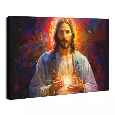 Obraz drukowany na płótnie Kolorowa Ilustracja Jezusa