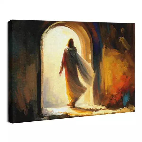 Obraz drukowany na płótnie Ilustracja zmartwychwstanie Jezusa Chrystusa