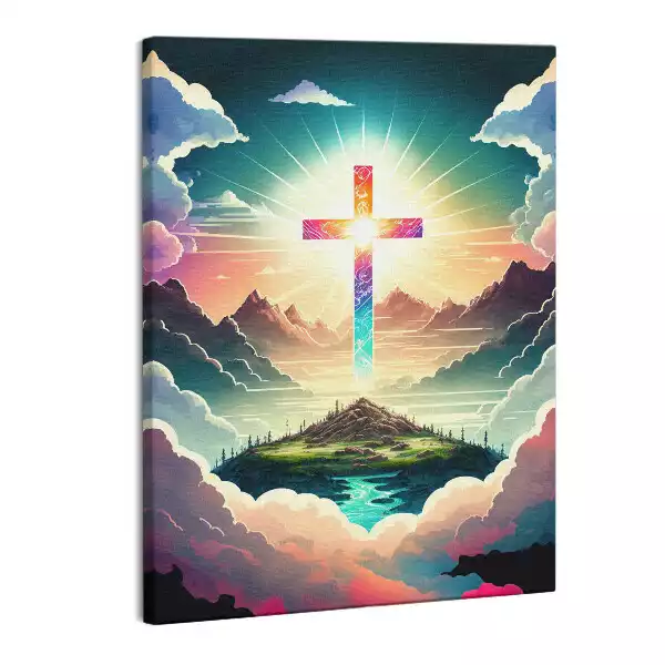 Zdjęcie na płótnie Krzyż Chrześcijański motyw