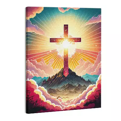 Zdjęcie na płótnie Krzyż Chrześcijański motyw