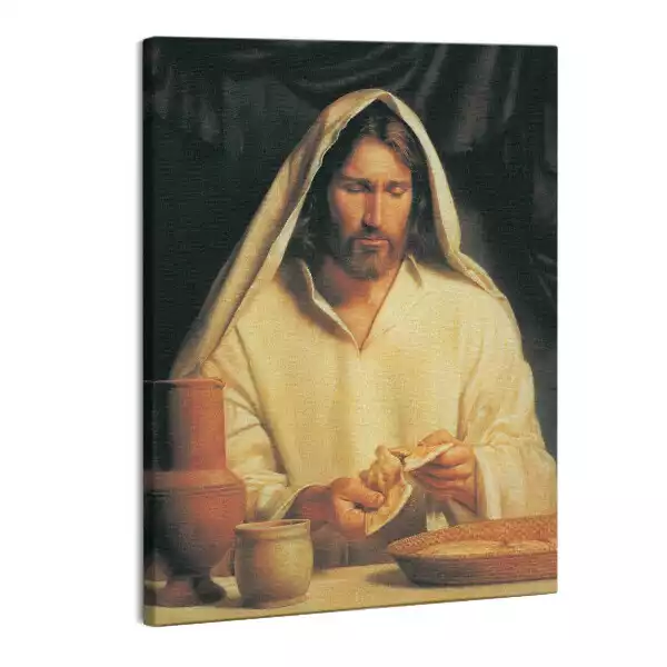 Zdjęcie na płótnie Chrystus Jezus Łamiący Chleb
