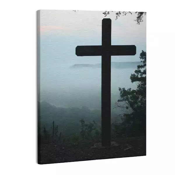 Zdjęcie na płótnie Pejzaż z krzyżem