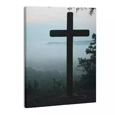Zdjęcie na płótnie Pejzaż z krzyżem