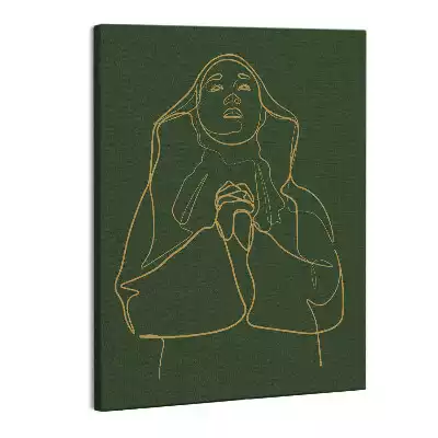 Zdjęcie na płótnie Line-art minimalistyczna grafika Matki Boskiej