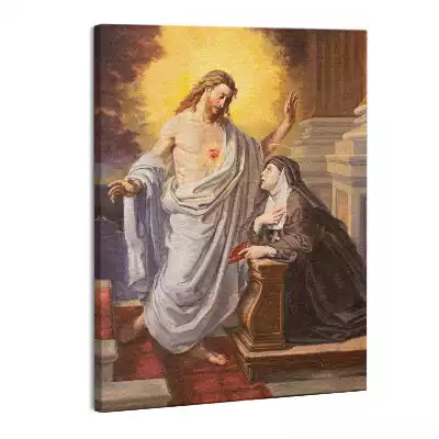 Zdjęcie na płótnie Objawienie Serca Jezusowego św. Teresie z Avila