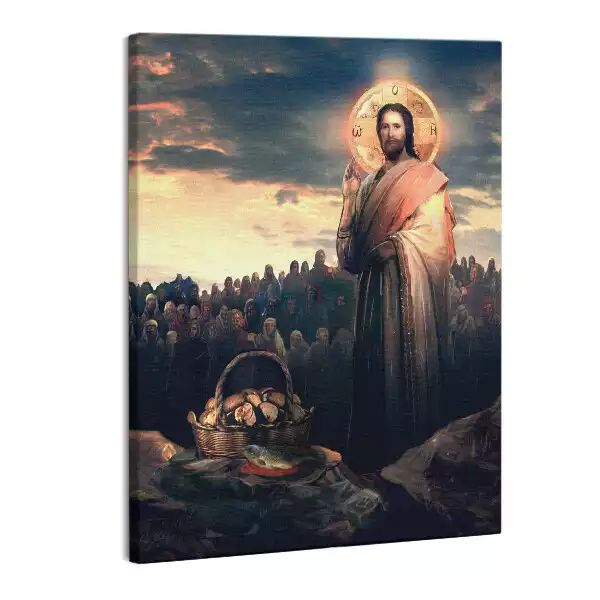 Zdjęcie na płótnie Cud rozmnożenie ryb i chleba