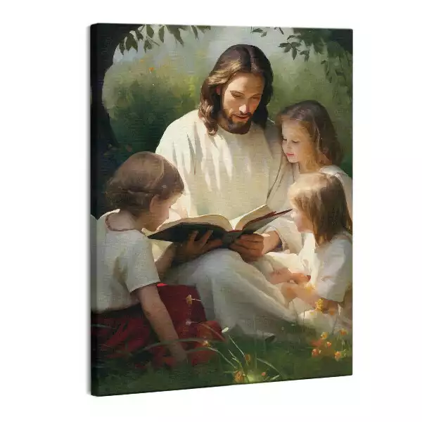 Zdjęcie na płótnie Jezus Chrystus z dziećmi