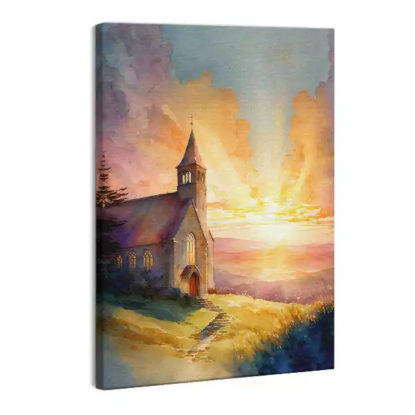 Obraz canvas Kościół malowany widok