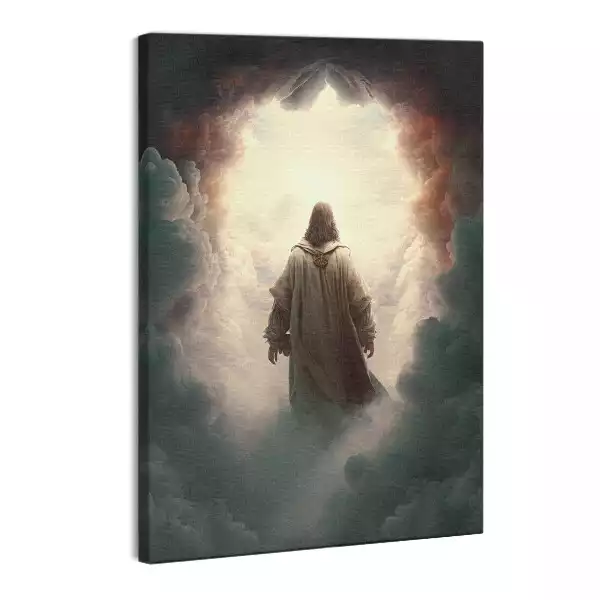 Obraz canvas Jezus w niebie chmurach