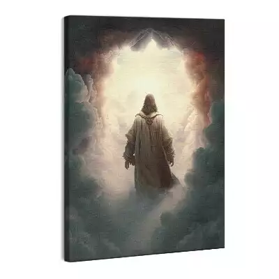 Obraz canvas Jezus w niebie chmurach