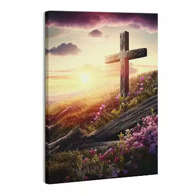 Obraz canvas Krzyż na wzgórzu religijny
