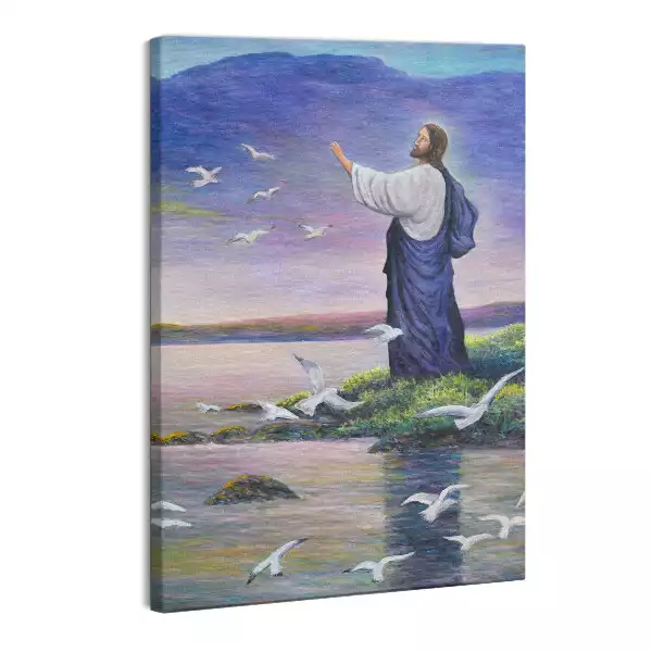 Obraz canvas Jezus Chrystus nad wodą