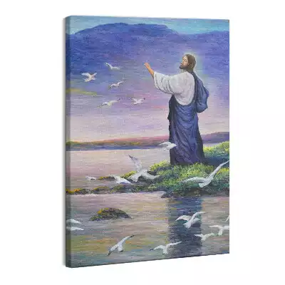 Obraz canvas Jezus Chrystus nad wodą