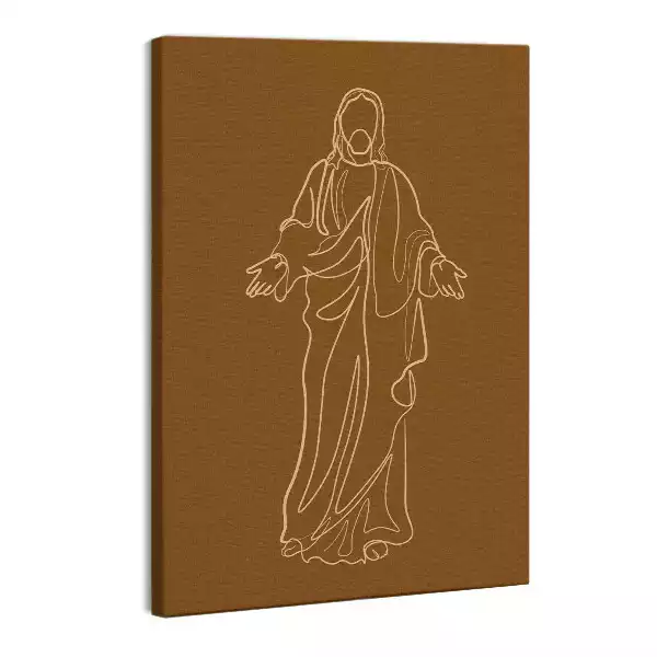 Obraz canvas Line-art minimalistyczna grafika Jezusa