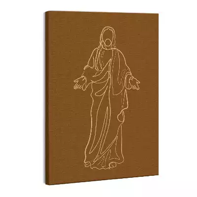 Obraz canvas Line-art minimalistyczna grafika Jezusa