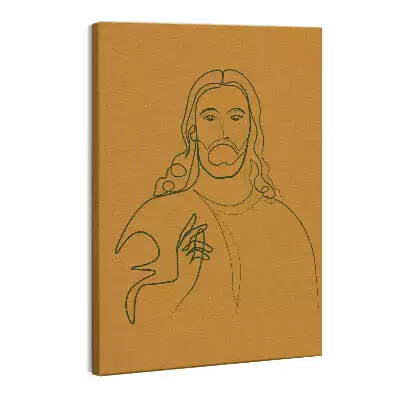 Obraz canvas Line-art minimalistyczna grafika Jezusa