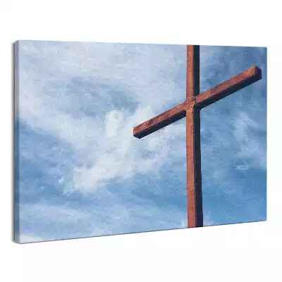 Obraz canvas Niebo i krzyż