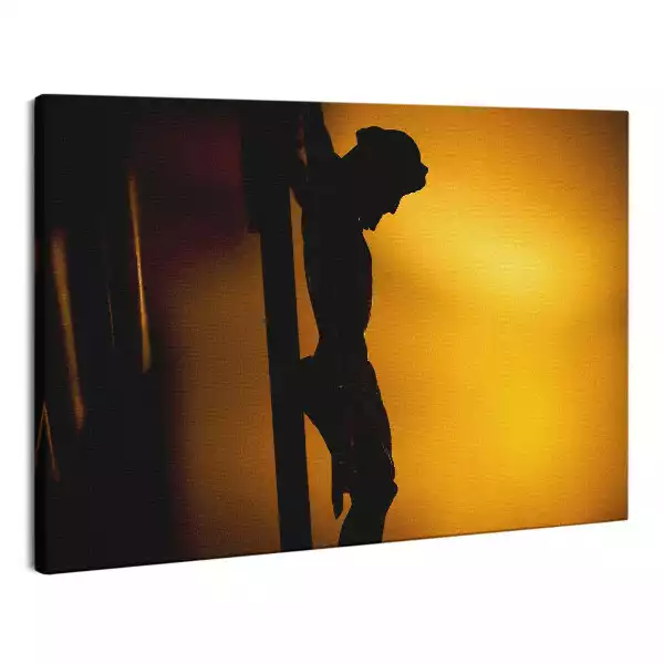 Foto obraz na płótnie Krzyż i Chrystus