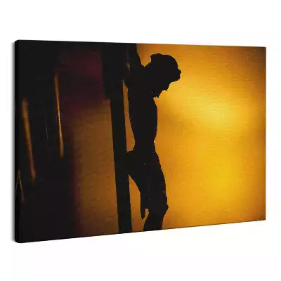 Foto obraz na płótnie Krzyż i Chrystus