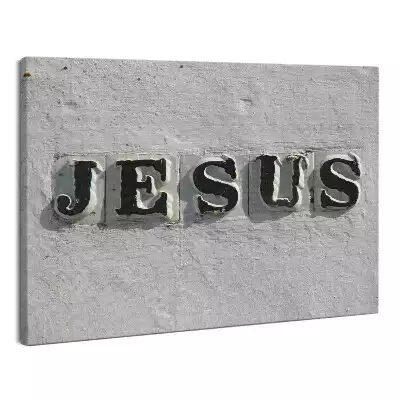 Obraz na płótnie abstrakcja Kamienny napis Jesus