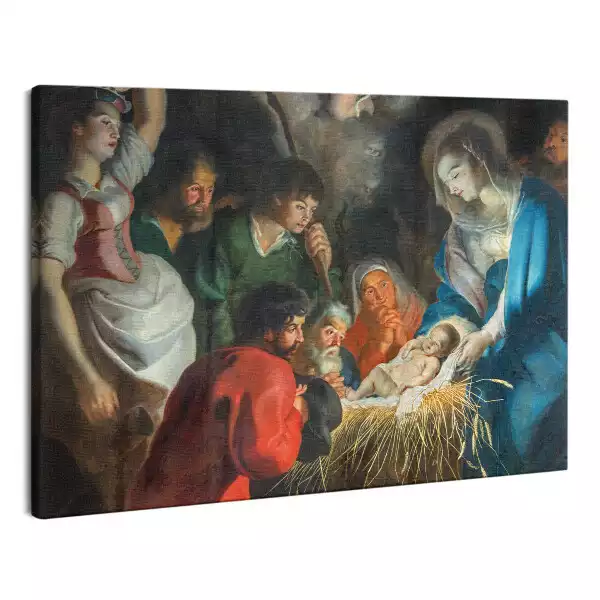 Foto obraz na płótnie Narodziny Jezusa w stajence