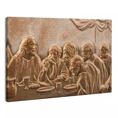 Obraz na płótnie abstrakcja Płaskorzeźba Jezus z Apostołami