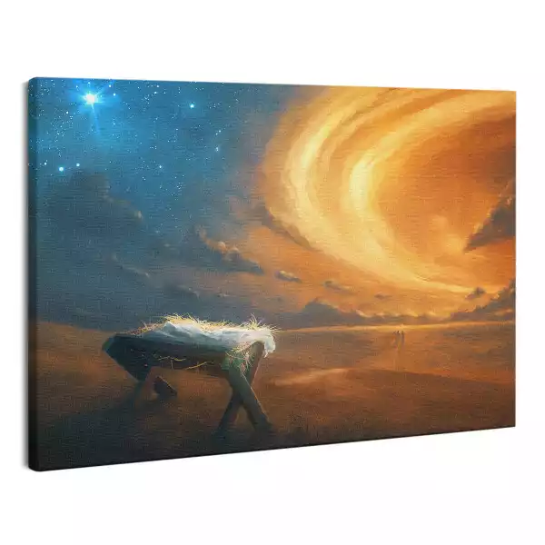 Foto obraz na płótnie Żłobek i Gwiazda Betlejemska