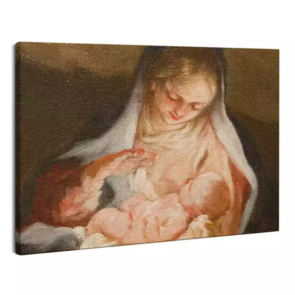 Obraz na płótnie abstrakcja Dziewica Maryja i Dzieciątko Jezus Boże Narodzenie