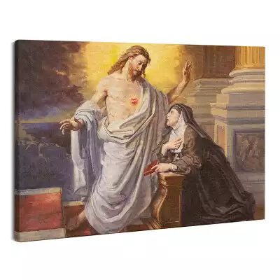 Obraz na płótnie Objawienie Serca Jezusowego św. Teresie z Avila