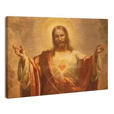 Obraz na płótnie abstrakcja Serce Jezusa Portret