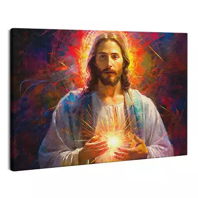 Obraz na płótnie Kolorowa Ilustracja Jezusa