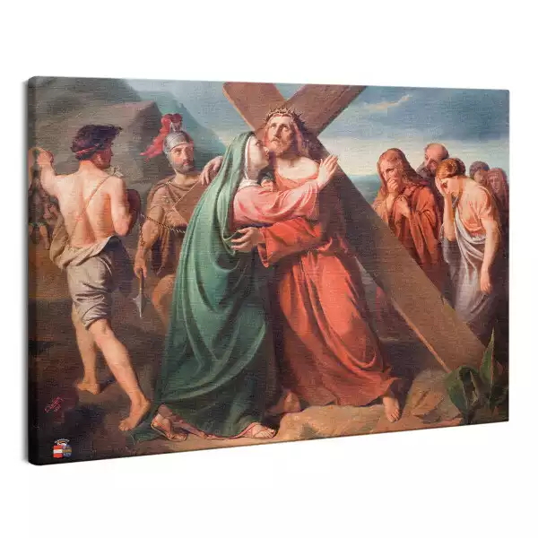 Foto obraz na płótnie Jezus z Maryją Droga Krzyżowa