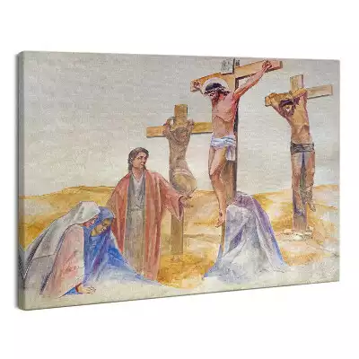 Foto obraz na płótnie Jezus Ukrzyżowanie Krzyż