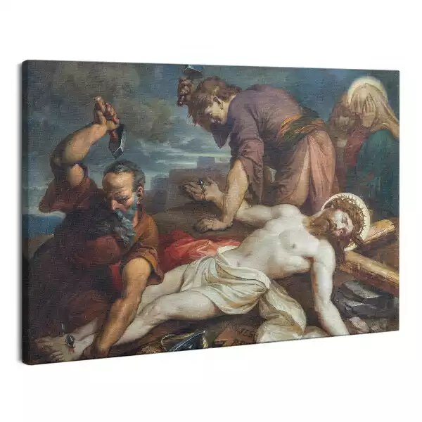 Zdjęcie na płótnie Jezus Przybity do Krzyża