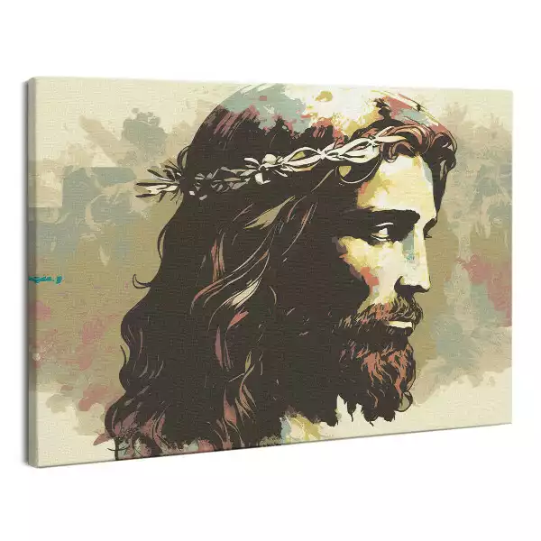 Obraz na płótnie abstrakcja Jezus Chrystus Malowany