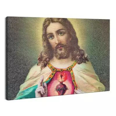 Obraz na płótnie abstrakcja Serce Jezusa Zbawiciela